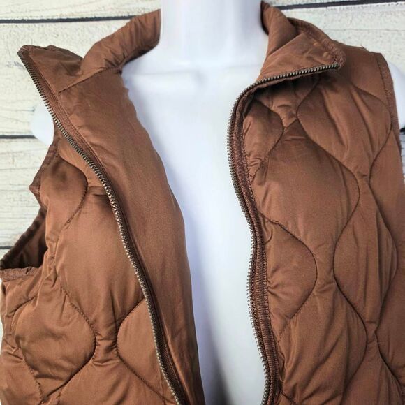 Thread & Supply Sienna Brown Quilted Puffer Vest Small - Picture 3 of 8